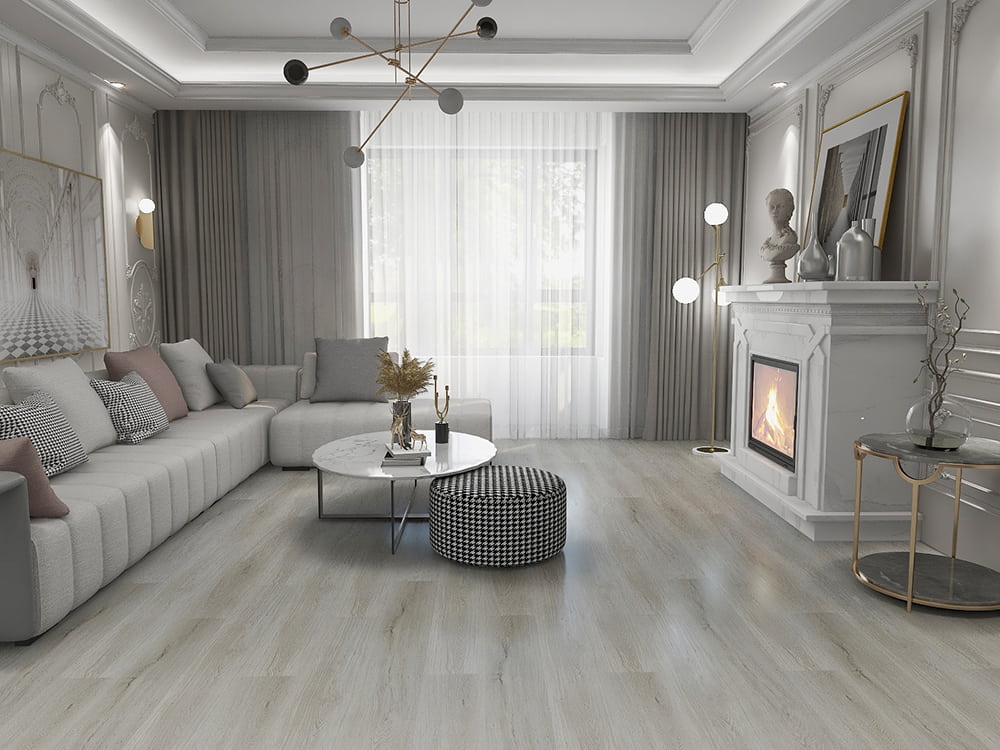 พื้น LVT แบบแห้งกลับ